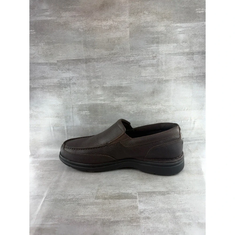 Rockport Men CG8964 Brown Leather Slip On Loafers Shoes Size 12 W Wide